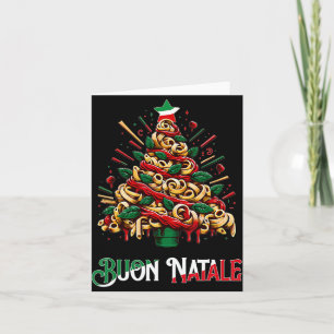 Buon natale italiaanse pasta kerstboom voor Kerstm Kaart