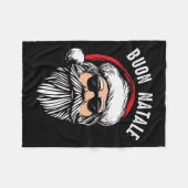 Buon natale italiaanse santa claus babbo grappige  fleece deken (Voorkant (Horizontaal))