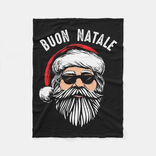 Buon natale italiaanse santa claus babbo grappige  fleece deken (Voorkant)