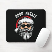 Buon natale italiaanse santa claus babbo grappige  muismat (Met muis)