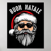 Buon natale italiaanse santa claus babbo grappige poster (Voorkant)