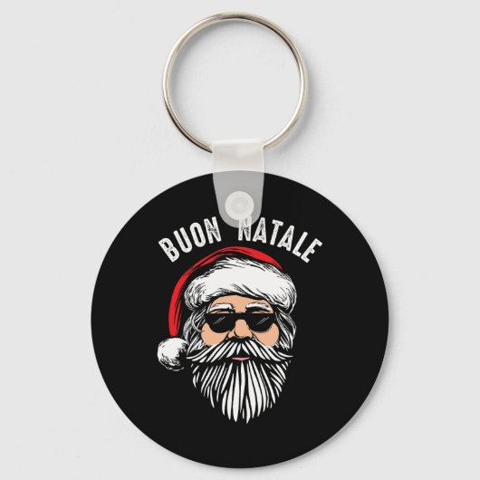Buon natale italiaanse santa claus babbo grappige  sleutelhanger (Voorkant)