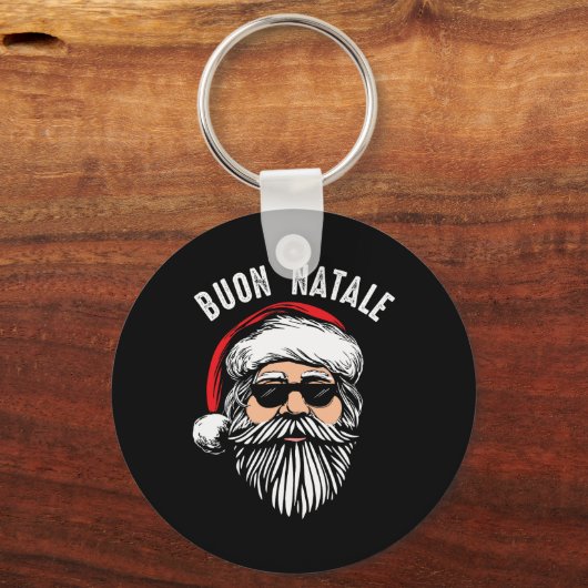 Buon natale italiaanse santa claus babbo grappige  sleutelhanger (Voorkant)