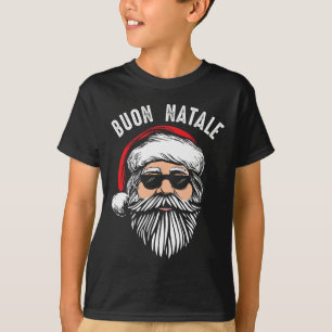 Buon natale italiaanse santa claus babbo grappige t-shirt