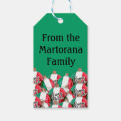 Buon Natale Italiaanse vlag Cadeaulabel (Voorkant)