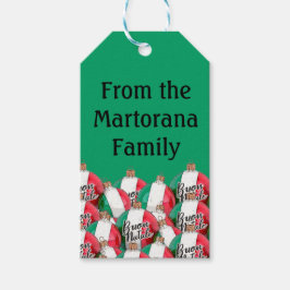 Buon Natale Italiaanse vlag Cadeaulabel