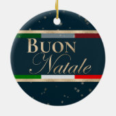 Buon Natale Italiaanse vlag Kerstmis Keramisch Ornament (Achterkant)