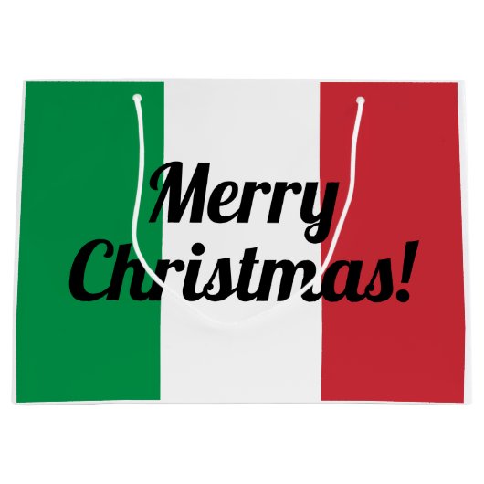 Buon Natale Italiaanse vlag Verdienste kerstcadeza Large Cadeautasje (Voorkant)