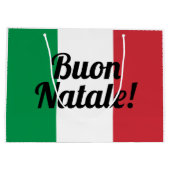 Buon Natale Italiaanse vlag Verdienste kerstcadeza Large Cadeautasje (Achterkant)