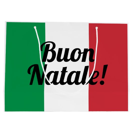 Buon Natale Italiaanse vlag Verdienste kerstcadeza Large Cadeautasje (Achterkant)