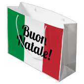 Buon Natale Italiaanse vlag Verdienste kerstcadeza Large Cadeautasje (Achterkant Gekanteld)