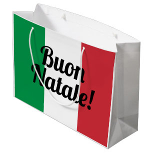 Buon Natale Italiaanse vlag Verdienste kerstcadeza Large Cadeautasje