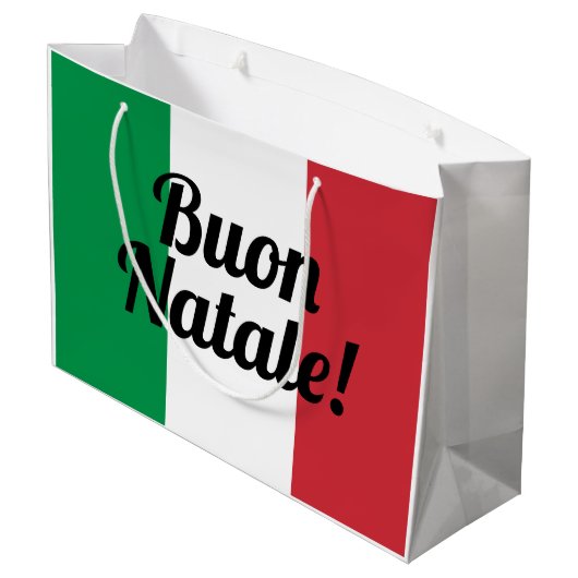 Buon Natale Italiaanse vlag Verdienste kerstcadeza Large Cadeautasje (Achterkant Gekanteld)