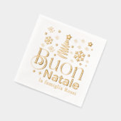 Buon Natale Italian Christmas Party Custom Folie Servetten (Links)