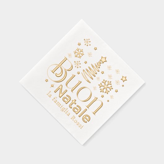 Buon Natale Italian Christmas Party Custom Folie Servetten (Rechts)