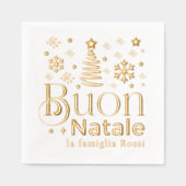 Buon Natale Italian Christmas Party Custom Folie Servetten (Voorkant)