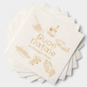 Buon Natale Italian Christmas Party Food Doodles Folie Servetten (Insitu (Gestapeld))