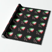 Buon Natale Italian Christmas tree design custom Cadeaupapier (Uitgerold)
