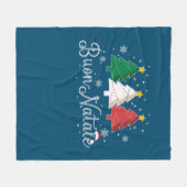 Buon Natale Italian Christmas Tree Fleece Deken (Voorkant (Horizontaal))