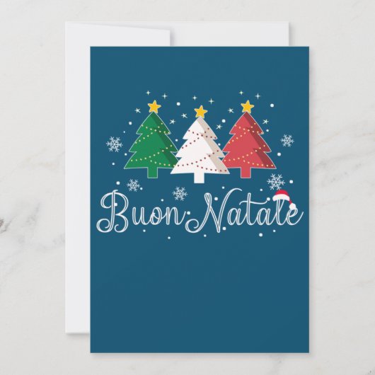 Buon Natale Italian Christmas Tree Kaart (Voorkant)