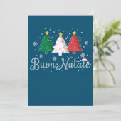 Buon Natale Italian Christmas Tree Kaart (Staand voorkant)
