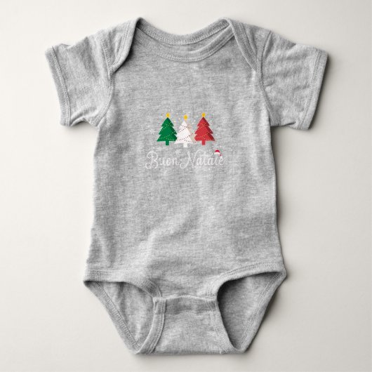 Buon Natale Italian Christmas Tree Romper (Voorkant)