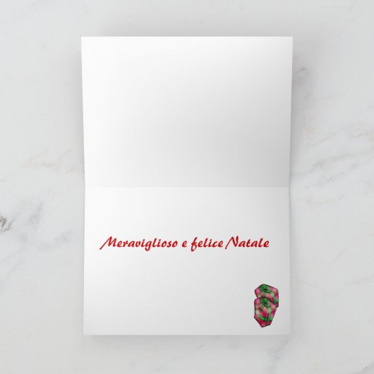 Buon Natale Italian Fish Grappig Leuke Kerst Kaart (Binnen)