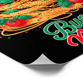 Buon Natale Italian Pasta Spaghetti Funny Christma Poster (Hoek)