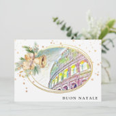 *~* BUON NATALE Italy AP20 Holiday Party Foto Kaart (Staand voorkant)