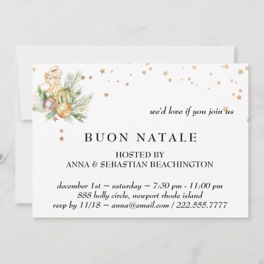 *~* BUON NATALE Italy AP20 Holiday Party Foto Kaart (Achterkant)