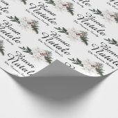 Buon Natale Italy Merry KerstFloral Cadeaupapier (Hoek)