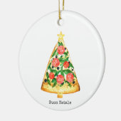 Buon Natale Italy Merry Kerstmis Pizza Slice Keramisch Ornament (Links)
