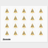 Buon Natale Italy Merry Kerstmis Pizza Slice Ronde Sticker (Vel)