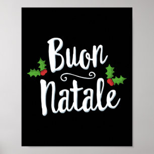 Buon Natale Italy Pride Xmas Holiday Italiaanse Ch Poster