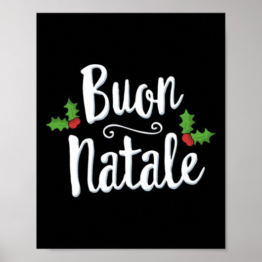 Buon Natale Italy Pride Xmas Holiday Italiaanse Ch Poster (Voorkant)