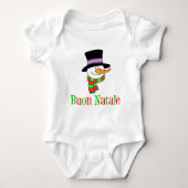 Buon Natale Italy Snowman Kinder Romper (Voorkant)
