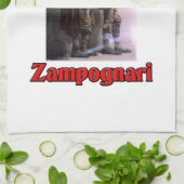 Buon Natale (Kerst van de Zeekaart) Zampognari Theedoek (Gevouwen)