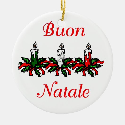 Buon Natale - Kerst-versiering Keramisch Ornament (Voorkant)