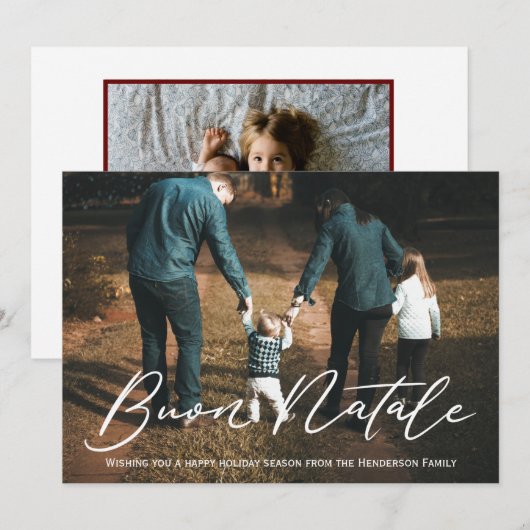 Buon Natale Kerstkaart (Voorkant / Achterkant)