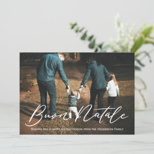 Buon Natale Kerstkaart (Staand voorkant)