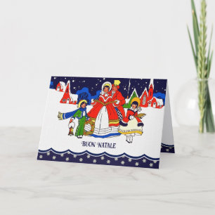 Buon Natale. kerstKaart in het Italiaans Feestdagen Kaart