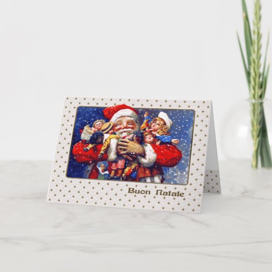 Buon Natale. kerstKaart in het Italiaans Feestdagen Kaart (Voorkant)
