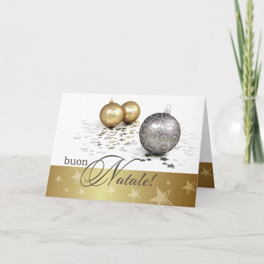 Buon Natale. kerstKaart in het Italiaans Feestdagen Kaart (Voorkant)
