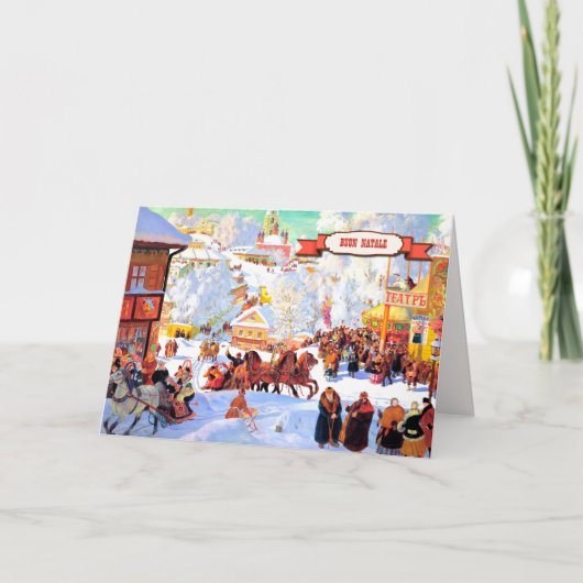 Buon Natale. kerstKaart in het Italiaans Feestdagen Kaart (Voorkant)