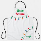 Buon Natale kerstlampjes schort (Voorkant)