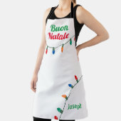 Buon Natale kerstlampjes schort (Insitu)