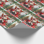 Buon Natale Kerstman ontwerp Cadeaupapier (Hoek)