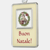 Buon Natale Kerstmis Donkey omwoeld Ornament (Links)