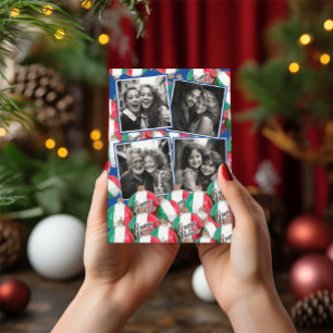 Buon Natale Kerstmis Groet Royal Blue Invitati Kaart