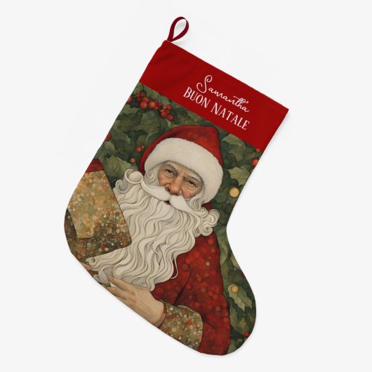 Buon Natale Kerstmis Grote Kerstsok (Voorkant (Hangend))